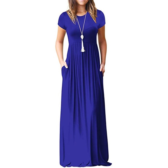 Boutique Dresses & Skirts - Royal Blue Maxi Dress with Pockets